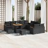 vidaXL Gartensofa-set 13 pcs Schwarz Poly-Rattan