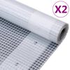 vidaXL Gitter-Abdeckplanen 2 Stk. 260 g/m&sup2; 3x15 m Wei&szlig;