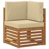 vidaXL Outdoor-Sofagarnitur mit Kissen 7 St&uuml;ck Natur und Beige