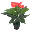 vidaXL K&uuml;nstliche Flamingoblume mit Topf 45 cm Rot und Gelb