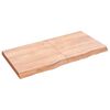 vidaXL Waschtischplatte Hellbraun 120x60x(2-6) cm Massivholz Behandelt