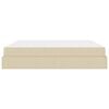 vidaXL Bettgestell mit Matratze mit Matratze 2 pcs Creme Stoff