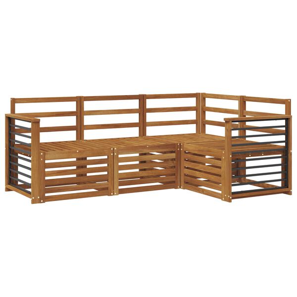vidaXL Sofagarnituren 4 pcs Natur Massivholz Akazie