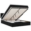 vidaXL Ottomane Bett mit Matratze & LEDs Schwarz 140x190 cm Stoff