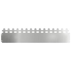 vidaXL Rasenkanten 10 stk. 103 x 0,05 x 22 cm Verzinkter Stahl Silber