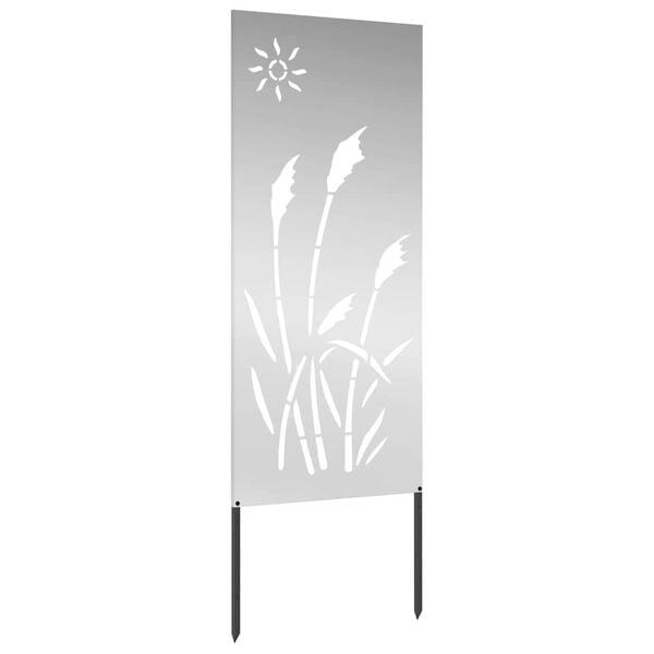 vidaXL Garten Sichtschutz-Leinwand Silber 50 x 140 cm Verzinkter Stahl