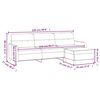 vidaXL 3-Sitzer-Sofa mit Hocker Braun 210 cm Stoff