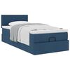 vidaXL Ottoman-Bett mit Matratze Blau 90x200 cm Stoff