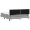 vidaXL Boxspringbett mit Matratze mit LED Hellgrau 180 x 200 cm Stoff