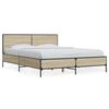 vidaXL Bettgestell Sonoma-Eiche 140x200 cm Holzwerkstoff und Metall