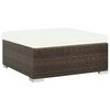 vidaXL 6-tlg. Garten-Lounge-Set mit Auflagen Poly Rattan Braun