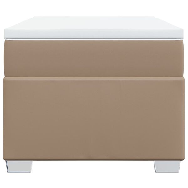 vidaXL Boxspringbett mit Matratze Cappuccino-Braun 90x190cm Kunstleder