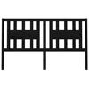vidaXL Kopfteil Schwarz 141x4x100 cm Massivholz Kiefer