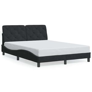 vidaXL Bettgestell ohne Matratze Schwarz 120x200 cm Samt