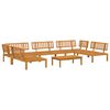 vidaXL Sofa Set mit Kissen Uni 6 pcs Anthrazit Massivholz Akazie