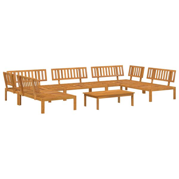 vidaXL Sofa Set mit Kissen Uni 6 pcs Anthrazit Massivholz Akazie