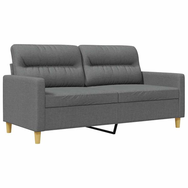 vidaXL 2-Sitzer-Sofa Dunkelgrau 140 cm Stoff