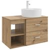 vidaXL Badezimmerm&ouml;bel-Set 2 stk. Artisan-Eiche Holzwerkstoff