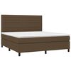 vidaXL Boxspringbett mit Matratze Dunkelbraun 160x200 cm Stoff