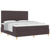 vidaXL Boxspringbett mit Matratze Dunkelbraun 180 x 200 cm Stoff