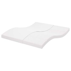 vidaXL Schaumstoffmatratze Wei&szlig; 200x210 cm 7-Zonen H&auml;rtegrad 20 ILD