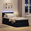 vidaXL Bett mit Stauraum und LED mit LED Schwarz 100 x 200 cm Samt