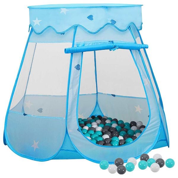 vidaXL Kinder-Spielzelt mit 250 Bällen Blau 102x102x82 cm