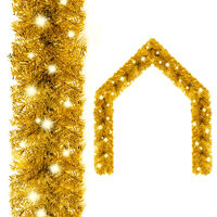 vidaXL Weihnachtsgirlande mit LED 5 m Golden
