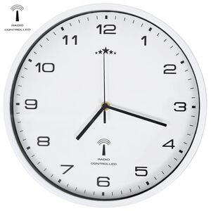 vidaXL Funkwanduhr mit Quarzwerk 31 cm Wei&szlig;