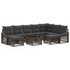vidaXL Gartensofa-set 10 stk. Grau Poly-Rattan