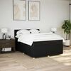 vidaXL Boxspringbett mit Matratze Schwarz 160x200 cm Stoff