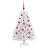 vidaXL K&uuml;nstlicher klappbarer Weihnachtsbaum Wei&szlig; 120 cm PVC und Stahl