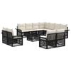 vidaXL Gartensofa-set 12 pcs Schwarz und Cremewei&szlig; Poly-Rattan