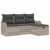 vidaXL Gartensofa-set 4 stk. Poly Rattan
