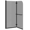 vidaXL Faltbare Duschkabine 2 Paneele ESG 95x140 cm Schwarz