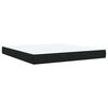 vidaXL Boxspringbett mit Matratze Schwarz 180x200 cm Samt