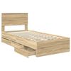 vidaXL Bettrahmen Sonoma-Eiche 90 x 190 cm Ingenieurs Holz