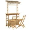 vidaXL Outdoor Bar Tisch und Hocker 3 stk. Natur Bambus
