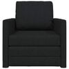vidaXL Bodensofa mit Schlaffunktion Schwarz 112x174x55 cm Stoff