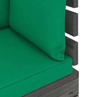 vidaXL Garten-Palettensofa 2-Sitzer mit Kissen Kiefer Massivholz