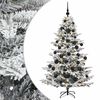 vidaXL K&uuml;nstlicher Weihnachtsbaum mit Weihnachtskugel 150 cm 150 LEDs