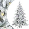 vidaXL K&uuml;nstlicher klappbarer Weihnachtsbaum Wei&szlig; 240 cm PVC und Stahl