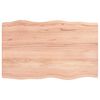 vidaXL Tischplatte 80x50x(2-4) cm Massivholz Behandelt Baumkante