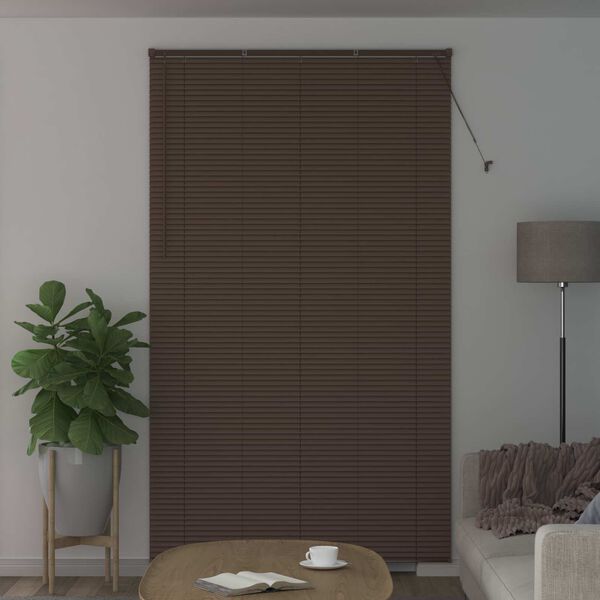 vidaXL Venetianer Jalousie Dunkelbraun mit Muster 213 x 160 cm PVC