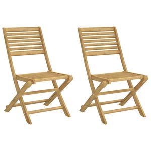 vidaXL Klappst&uuml;hle, 2 St&uuml;ck, 48,5 x 61,5 x 87 cm, Massivholz Akazie