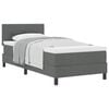vidaXL Boxspringbett mit Matratze Dunkelgrau 80 x 200 cm Stoff
