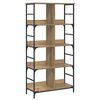 vidaXL Regal 4 Ebenen 78,5 x 33 x 153 cm Metall PB Artisan-Eiche