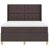 vidaXL Boxspringbett mit Matratze Braun 140 x 190 cm Stoff