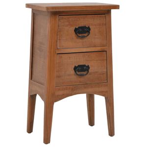vidaXL Nachttisch Massivholz Tanne 40x29x68 cm Braun