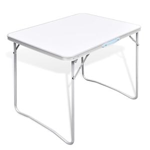 vidaXL Campingtisch zusammenklappbar mit Metallrahmen 80 x 60 cm